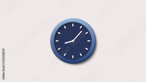 New white background clock icon,blue dark clock icon,3d clock icon