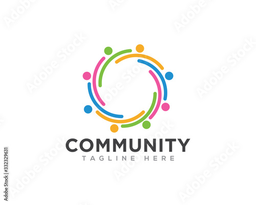 Community Logo Icon Design Vector