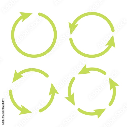 Circle vector arrows. Circular icon of recycling or reset