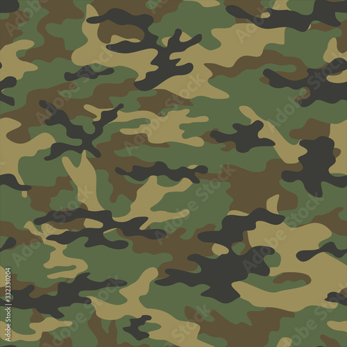 Seamless camouflage military texture pattern. Army background for print.
