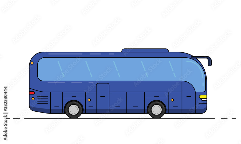 Tourist bus ,passenger transport design flat style Tourist bus ,passenger transport design flat style