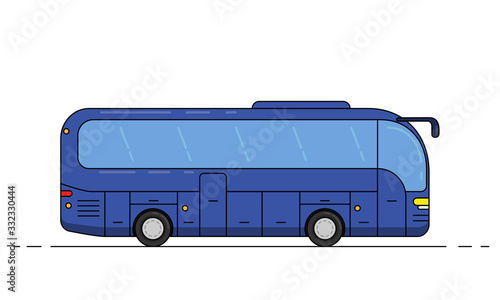 Tourist bus ,passenger transport design flat style