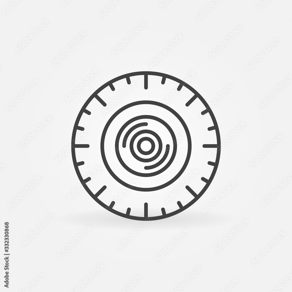 360 degree video camera outline vector round concept icon or design element 360 degree video camera outline vector round concept icon or design element