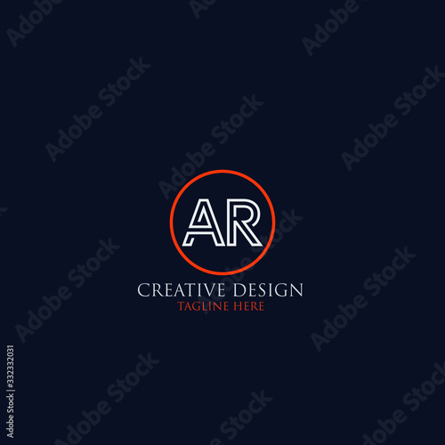Initial AR Letter Logo With Creative Modern Business Typography Vector Template.