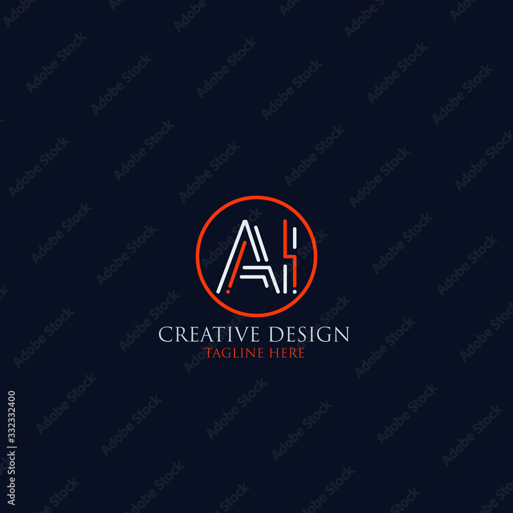 Initial AI Letter Logo With Creative Modern Business Typography Vector Template. Initial AI Letter Logo With Creative Modern Business Typography Vector Template.