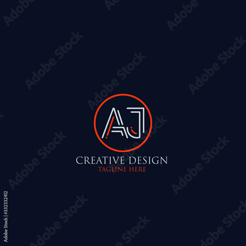 Initial AJ Letter Logo With Creative Modern Business Typography Vector Template.