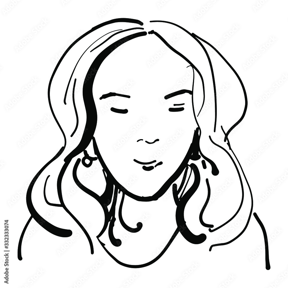 Young girl face for your design Young girl face for your design