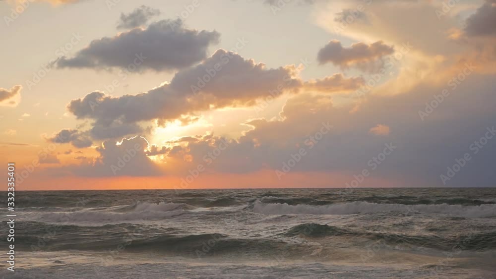 slow motion sea at beautiful sunset slow motion sea at beautiful sunset