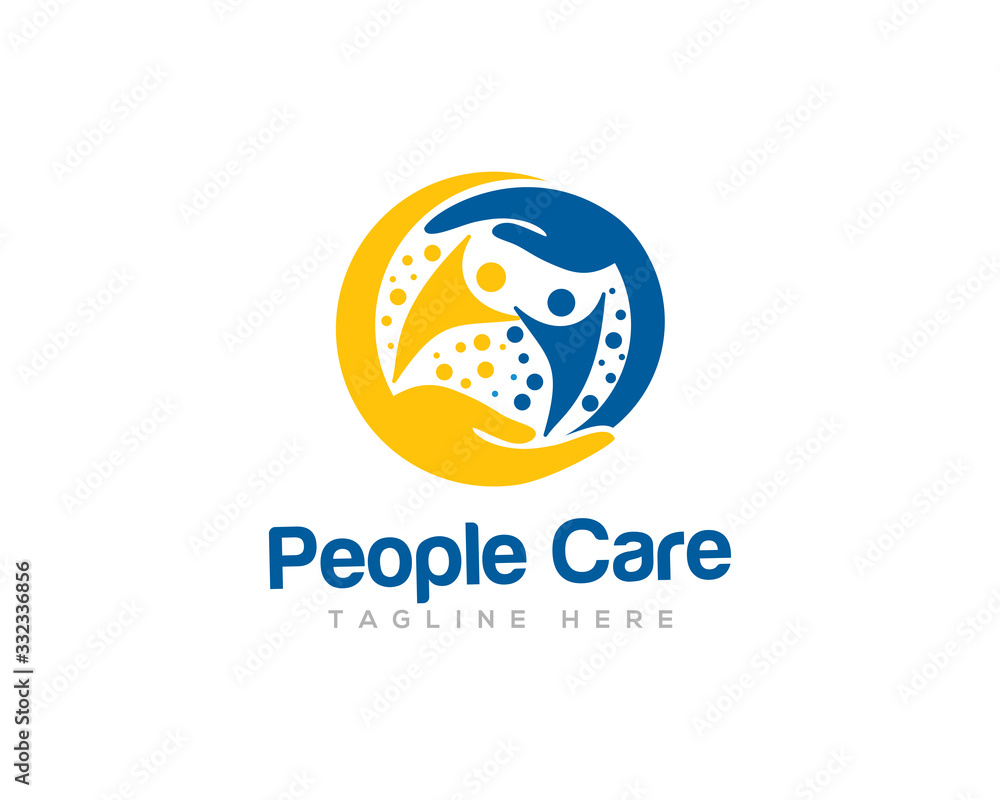 Fototapeta premium People Care Logo Icon Design Vector