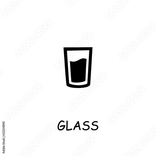 Glass flat vector icon