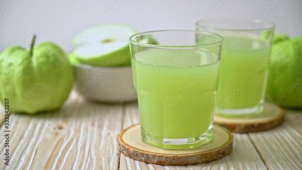 fresh guava juice glass with fresh guava fruit fresh guava juice glass with fresh guava fruit