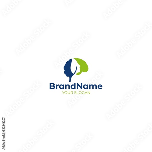 Brain Mental Logo Design Vector