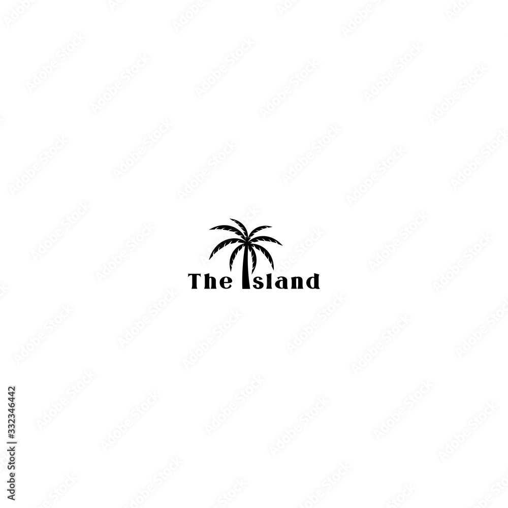 Obraz premium The Island Logo Design Vector