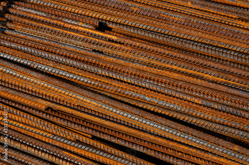 Background Of Some Steel Reinforcing Bars ( Texture )