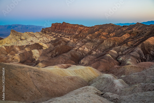 National parks usa southwest landscape of rocks and petrified sand dunes in NP Valley of Death  one of the warmest places on Earth 