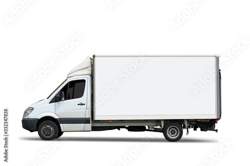 Italian delivery truck isolated on white