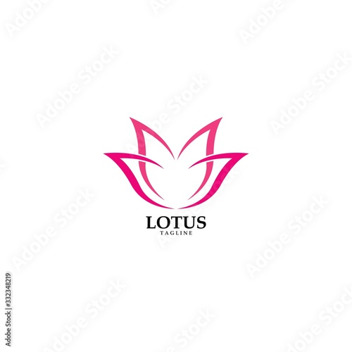Beauty Vector Lotus flowers design logo Templat