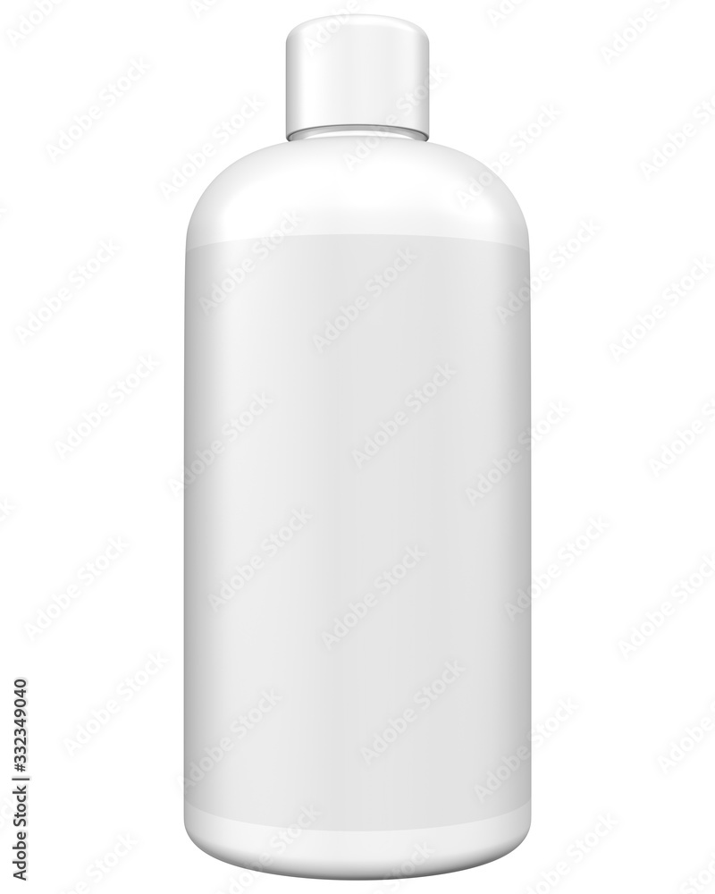 Realistic 3D Bottle Mock Up Template on White Background.3D Rendering,3D Illustration Realistic 3D Bottle Mock Up Template on White Background.3D Rendering,3D Illustration