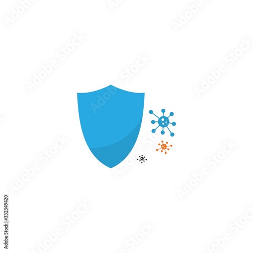 Protection against virus logo vector
