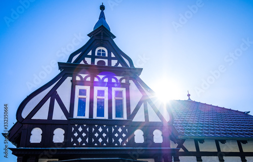 typcial half timbered facade in germany photo