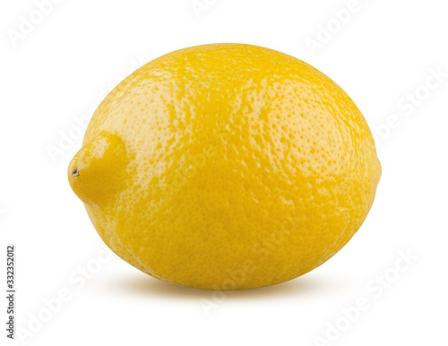 Cuadro en lienzo Ripe whole Lemon isolated on white background