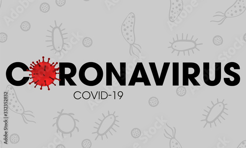 Flu COVID-19 virus cell virus background. China pathogen respiratory coronavirus 2019-ncov flu outbreak medical illustration. Background with realistic 3d red virus cells