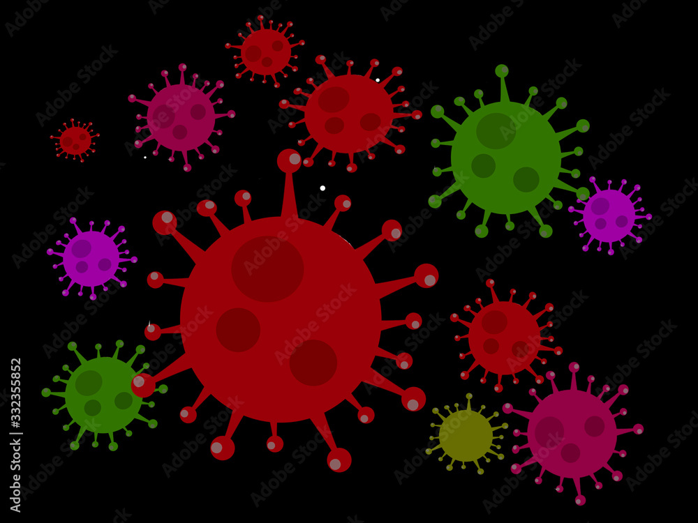 drawing of viruses background, drawing of viruses background,