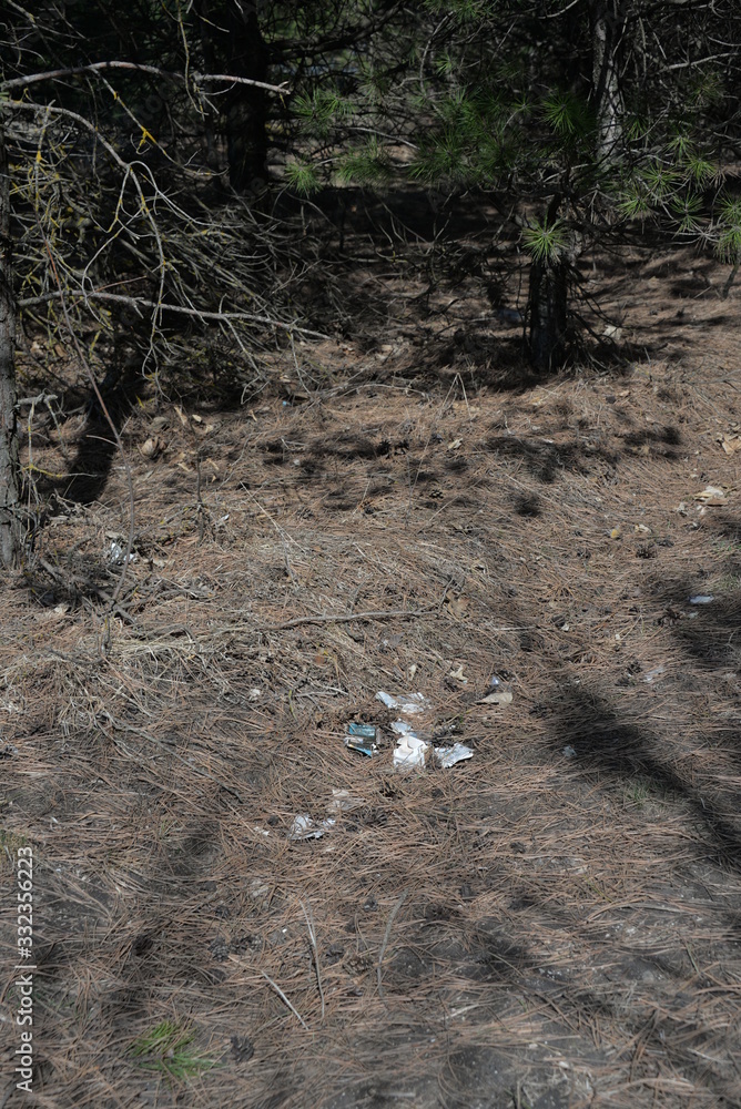 environmental pollution of water, air, and land with plastic, polyethylene, rubber, and glass debris environmental pollution of water, air, and land with plastic, polyethylene, rubber, and glass debris