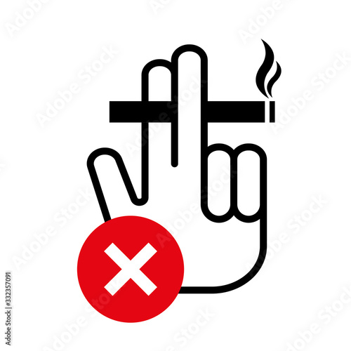 No smoking sign. Forbidden sign icon isolated