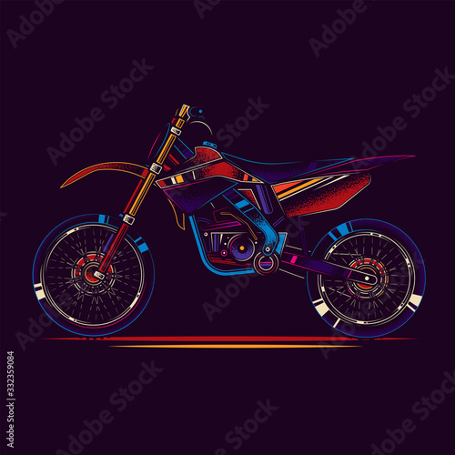 Fotografie Original vector illustration in neon style