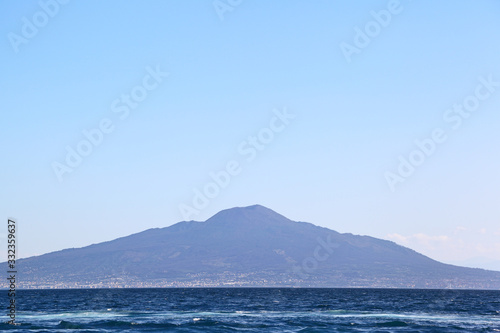 Mount Vesuvius, looming over the bay of Naples - Italy