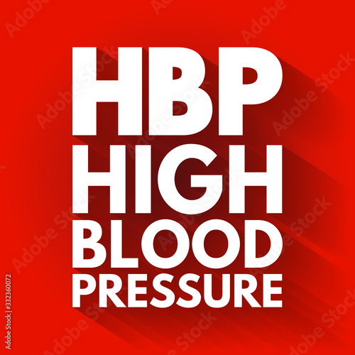 HBP - High Blood Pressure acronym, health concept background