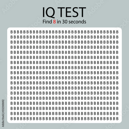 IQ game. Find hidden symbol "8"