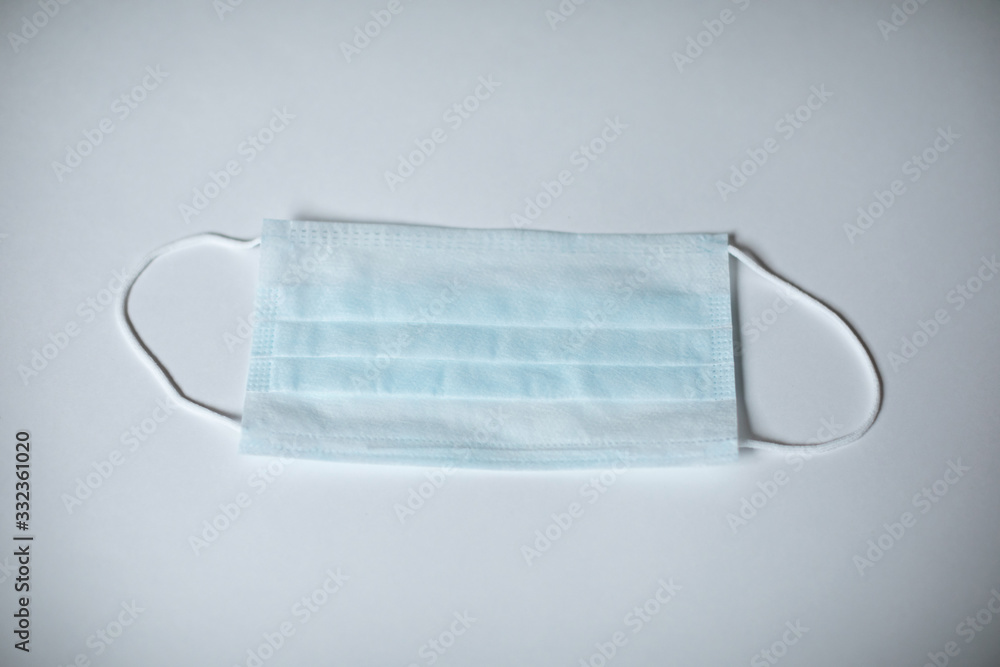 Protective medical mask on a white background. Protective medical mask on a white background.