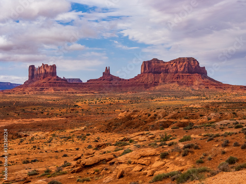 National parks usa southwest area of giant rock formations and table mountains in Monument Valley © vaclav