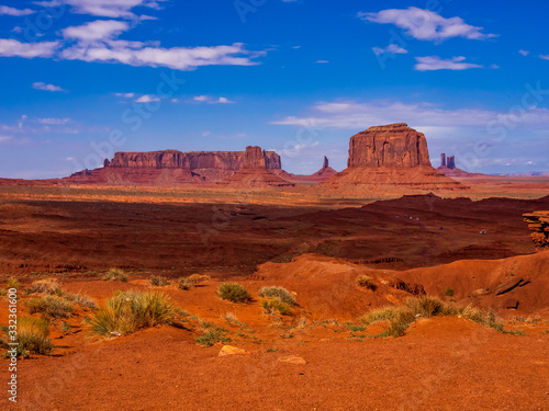 National parks usa southwest area of giant rock formations and table mountains in Monument Valley