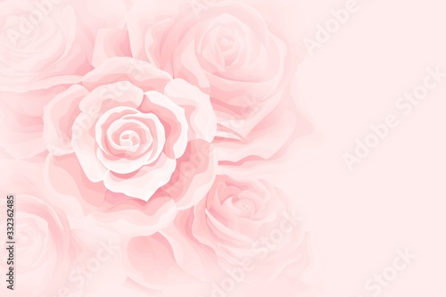 Flower soft background with cream rose flower bud