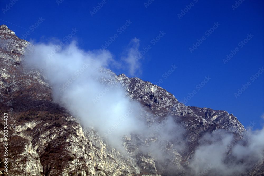 clouds over mountains, landscape, sky, view, blue, peak, travel,outdoor, beautiful, panorama,