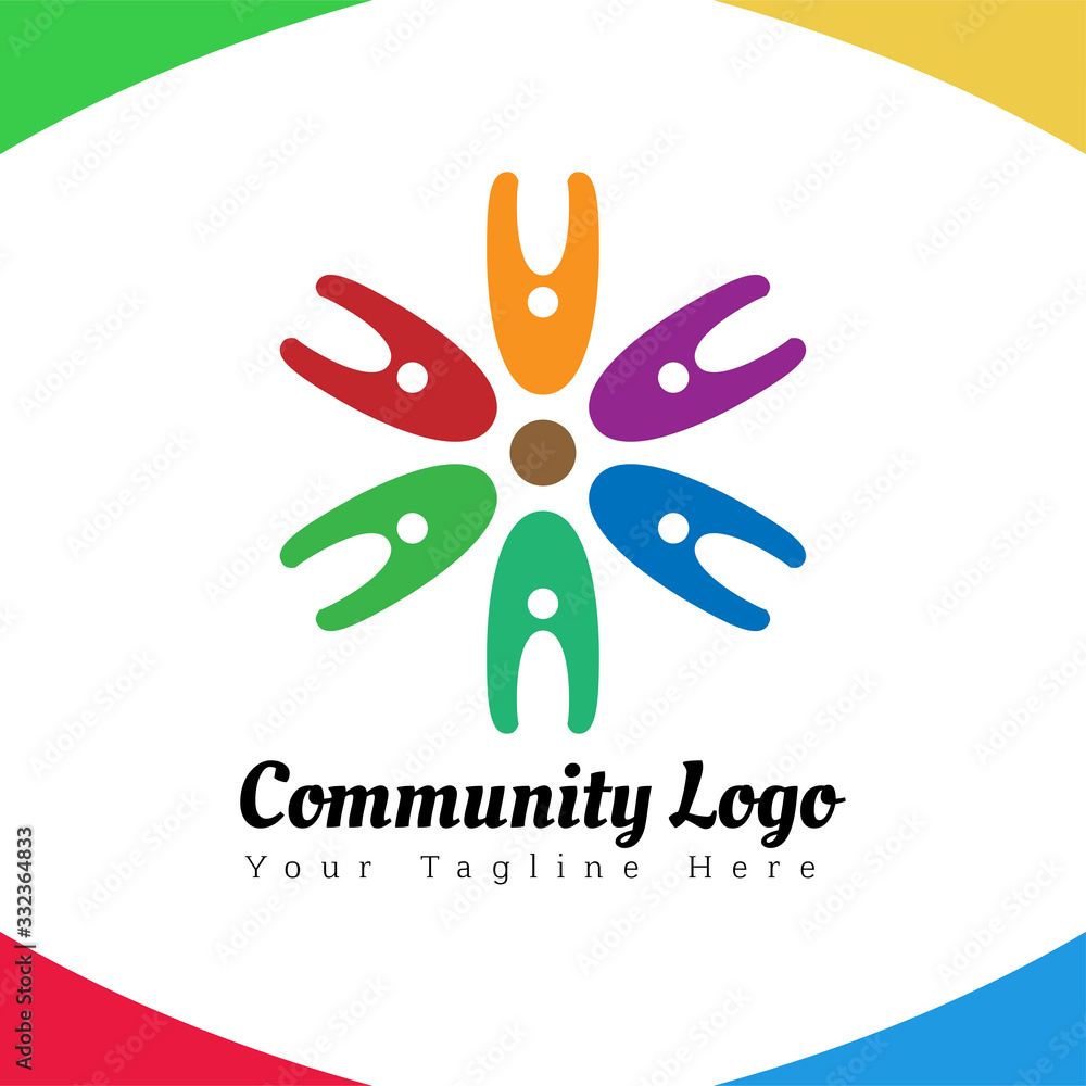 Fototapeta premium Community Logo Colorful Elegant