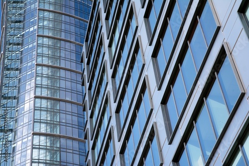 Office building in city center on a background closeup