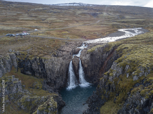 Iceland waterfall on 93 road