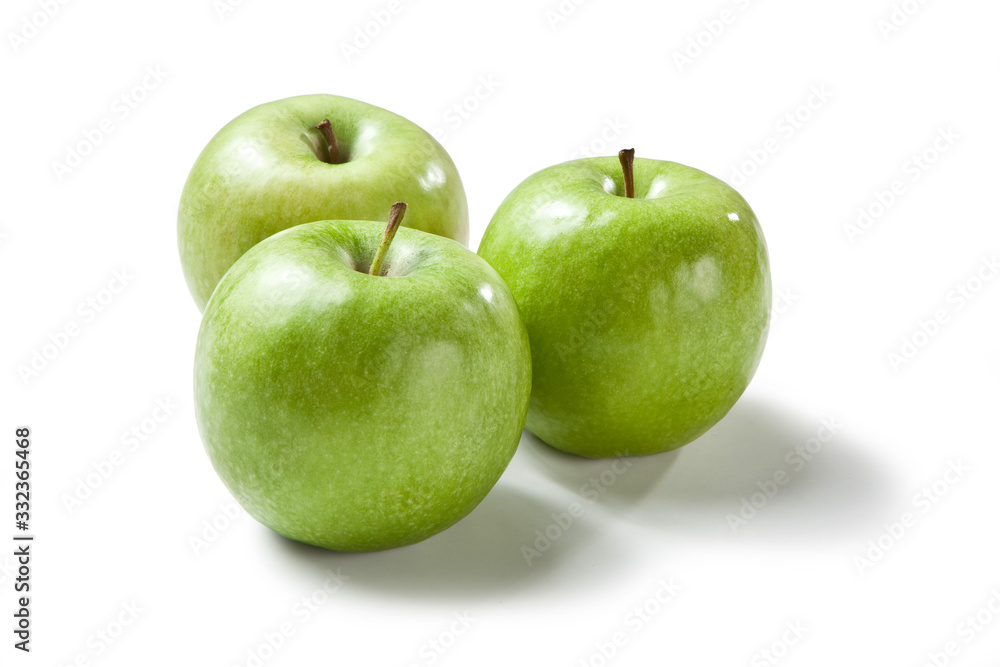 green apples isolated on white background green apples isolated on white background