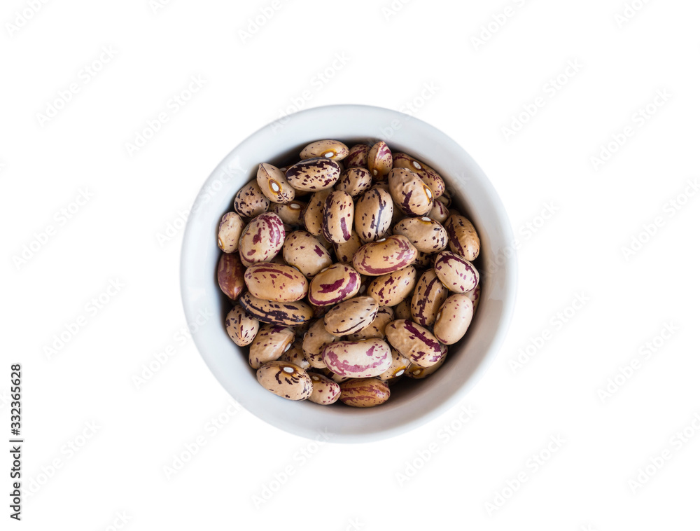 Kidney beans isolated on white background. Top view. Kidney beans in a wooden bowl isolated on white background. Kidney beans with copy space for text. Kidney beans isolated on white background. Top view. Kidney beans in a wooden bowl isolated on white background. Kidney beans with copy space for text.
