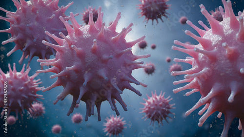 Coronavirus outbreak, the Covid-19 pathogen, Sars-CoV-2 virus pandemic  © dottedyeti