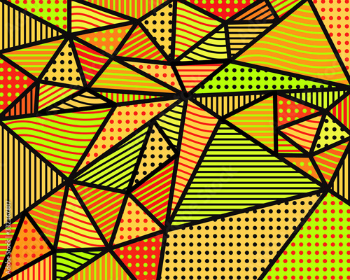 Abstract Poly Cubism Background
