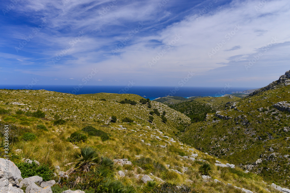Hiking View on Mallorca island, Spain Hiking View on Mallorca island, Spain