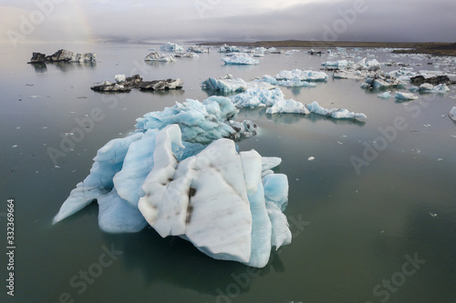 Iceland beauty of glacial lake #332369664