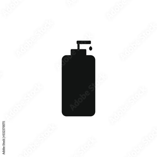 sanitary hand soap on white background