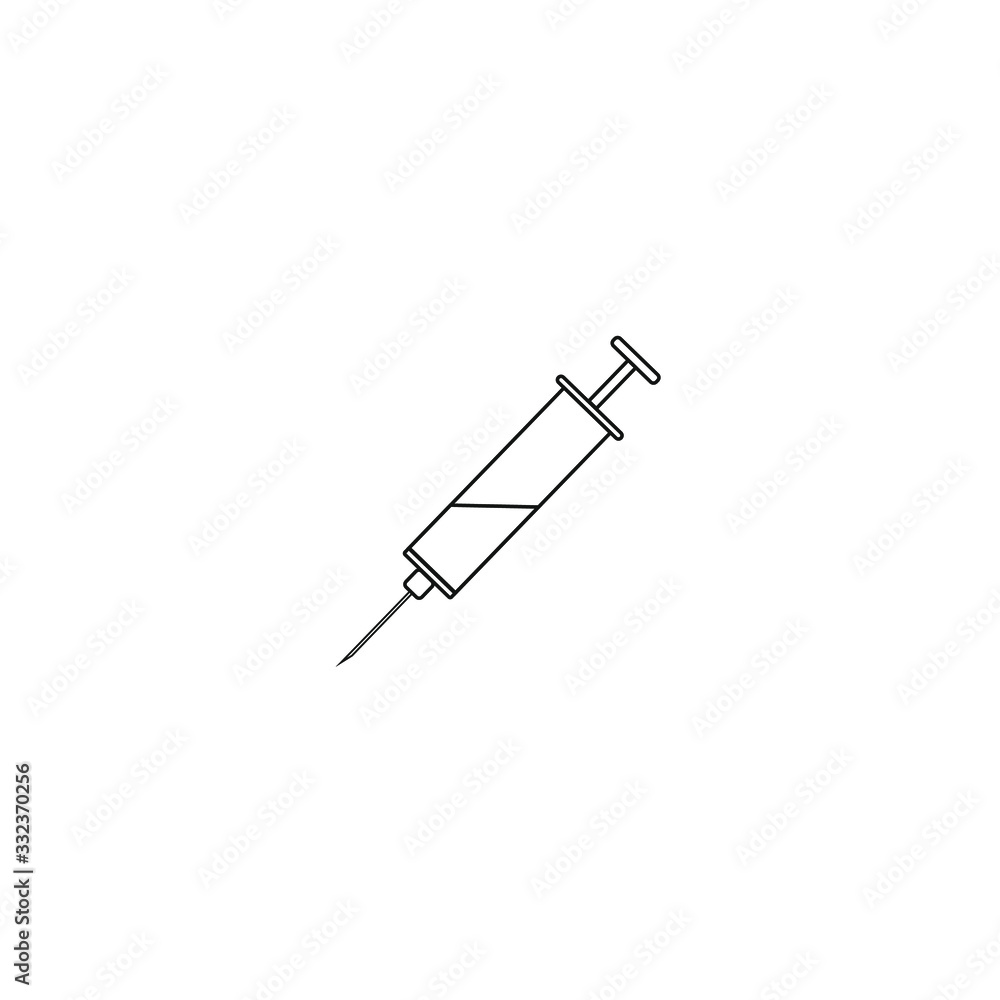 virus vaccine on white background virus vaccine on white background