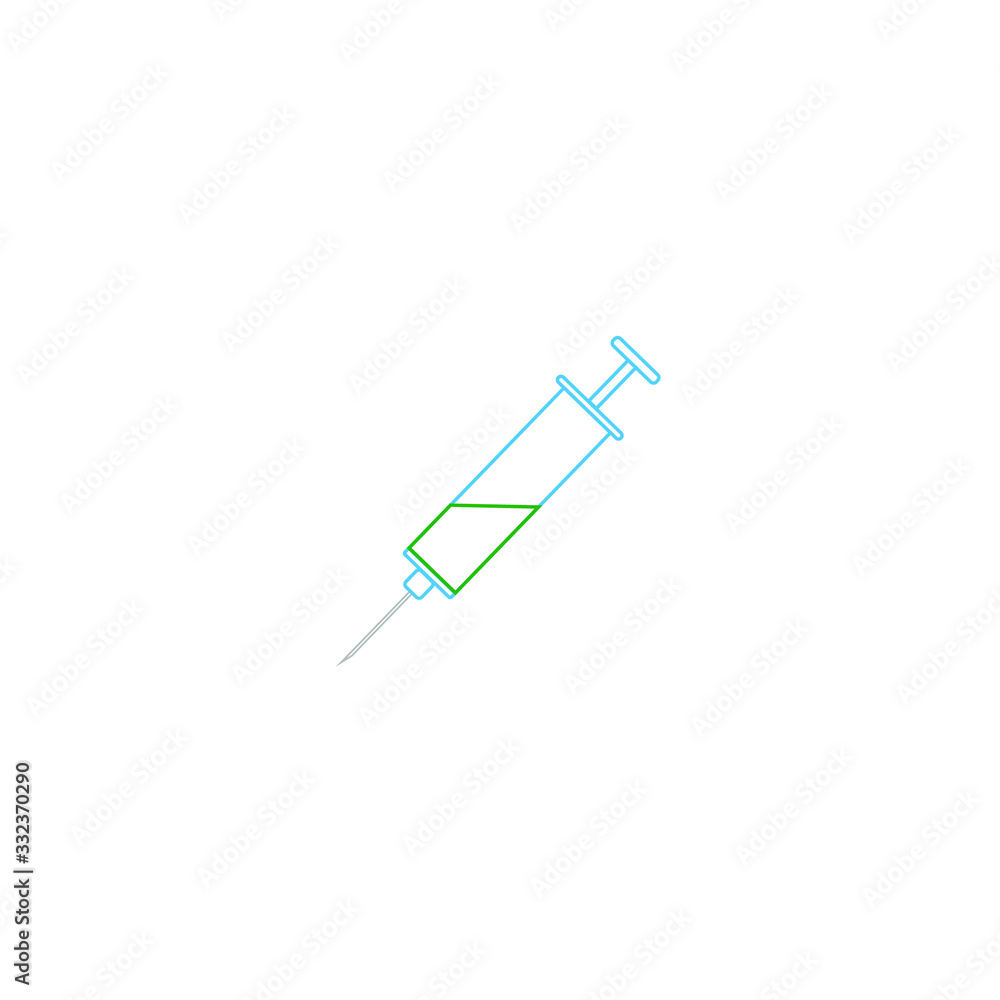 Fototapeta premium virus vaccine on white background